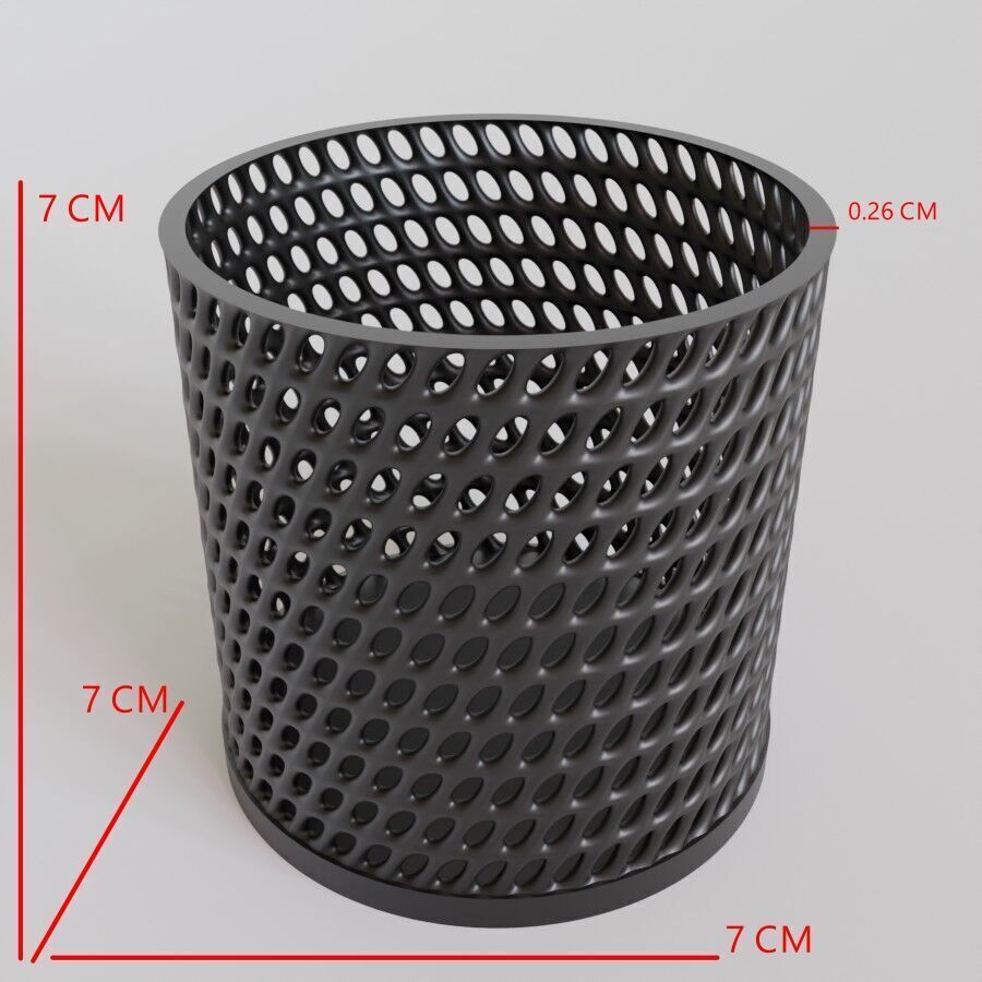 3d Printable Pencil Holder Free 3D print model_1