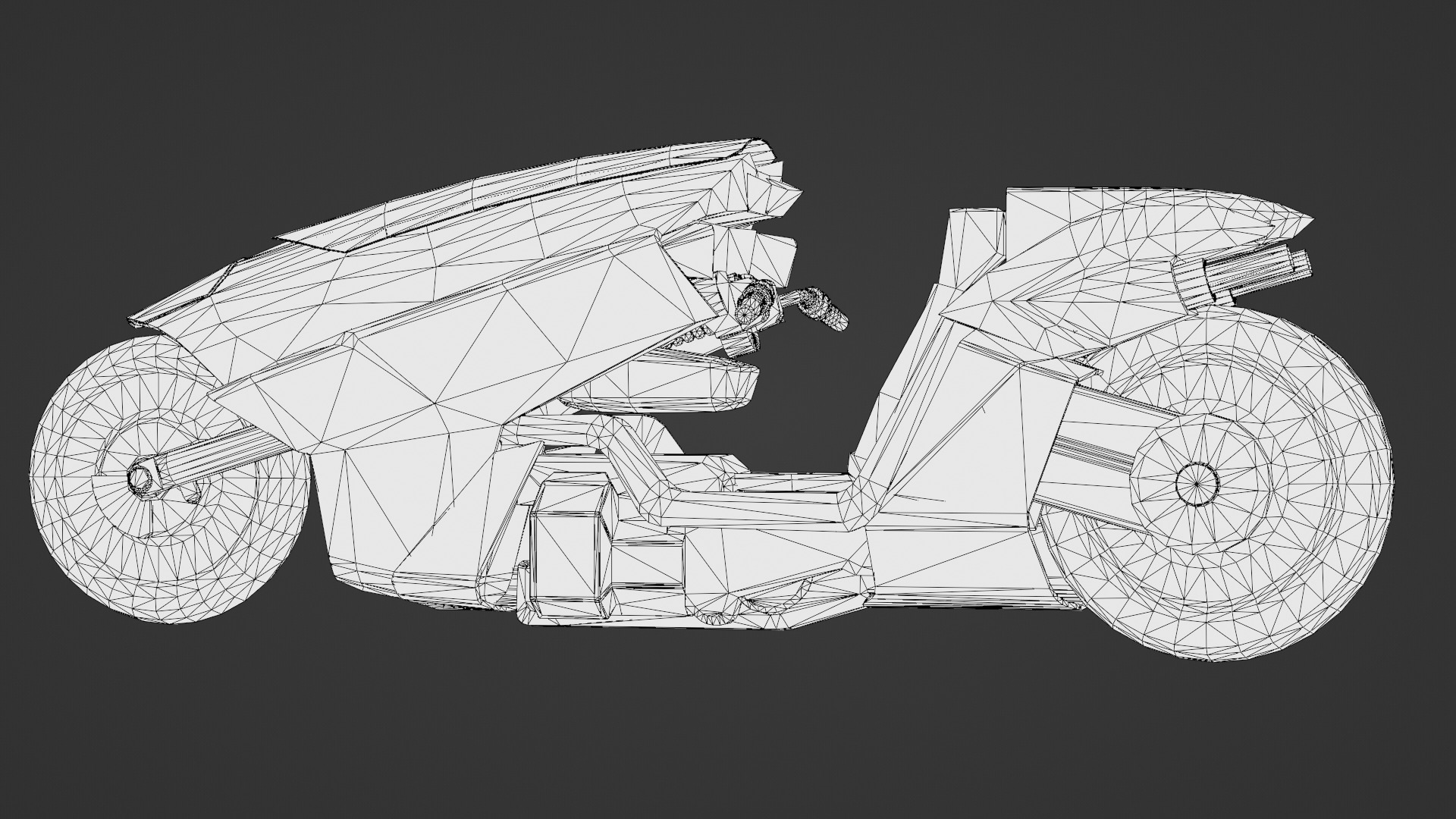Free Akira Bike Futuristic Sci-Fi Motorcycle 3D Model Free low-poly 3D model_30