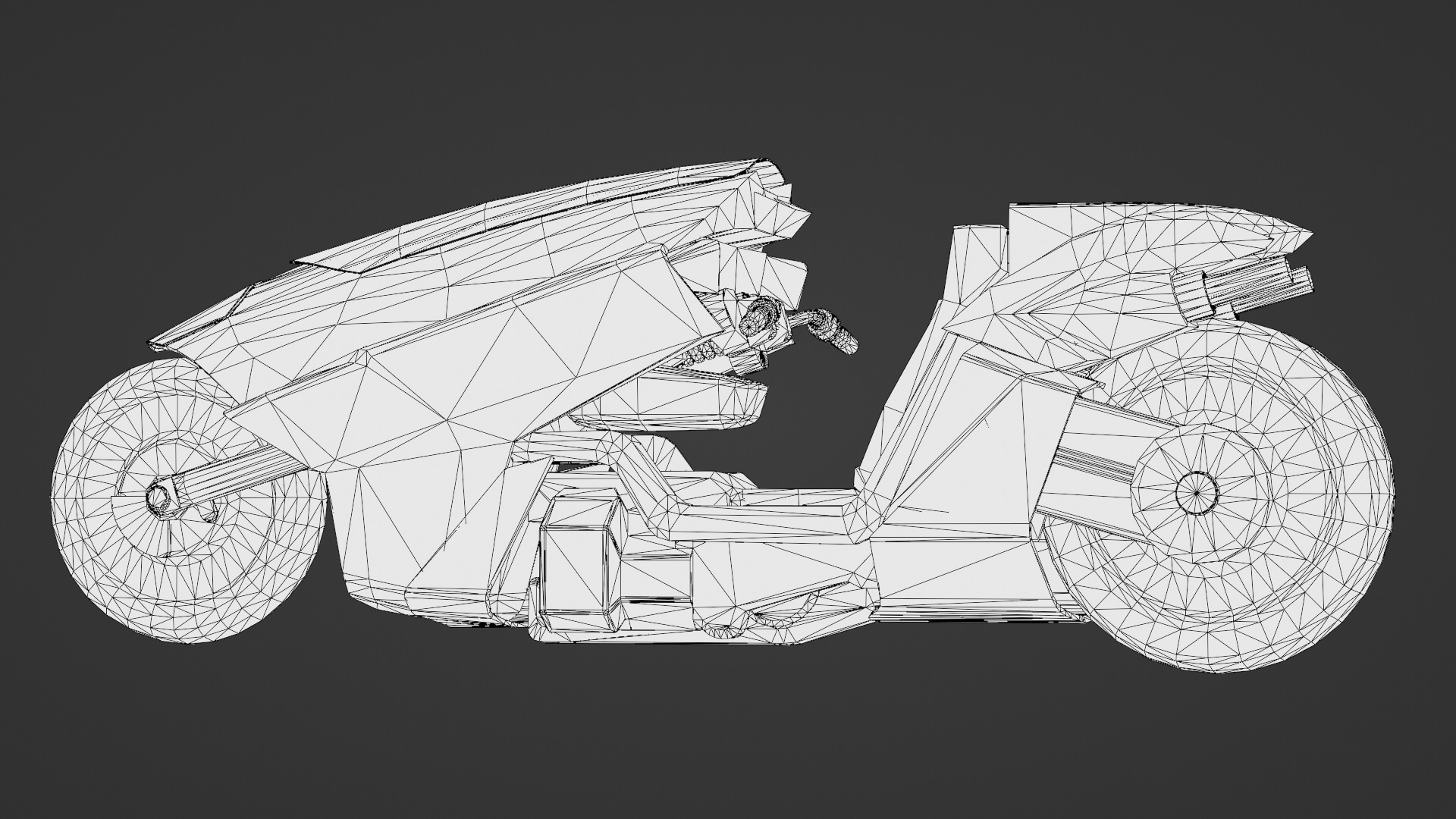 Free Akira Bike Futuristic Sci-Fi Motorcycle 3D Model Free low-poly 3D model_26
