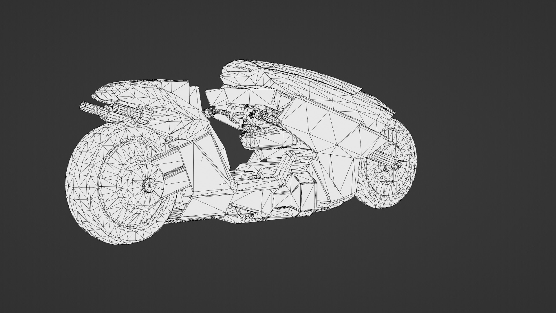 Free Akira Bike Futuristic Sci-Fi Motorcycle 3D Model Free low-poly 3D model_32