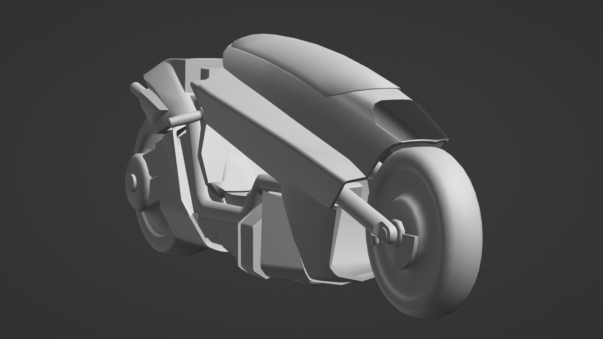 Free Akira Bike Futuristic Sci-Fi Motorcycle 3D Model Free low-poly 3D model_16