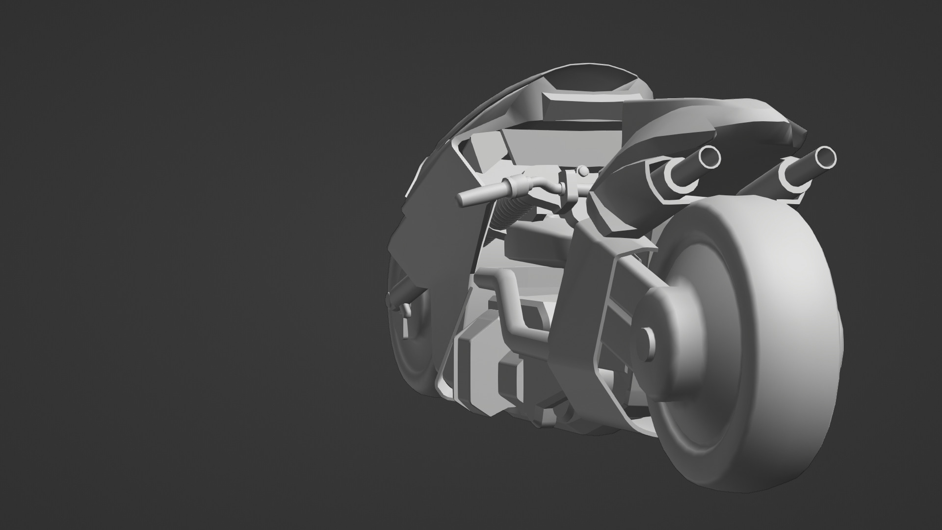 Free Akira Bike Futuristic Sci-Fi Motorcycle 3D Model Free low-poly 3D model_19