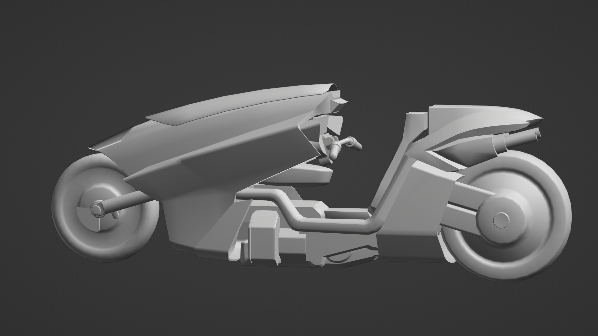 Free Akira Bike Futuristic Sci-Fi Motorcycle 3D Model Free low-poly 3D model_15