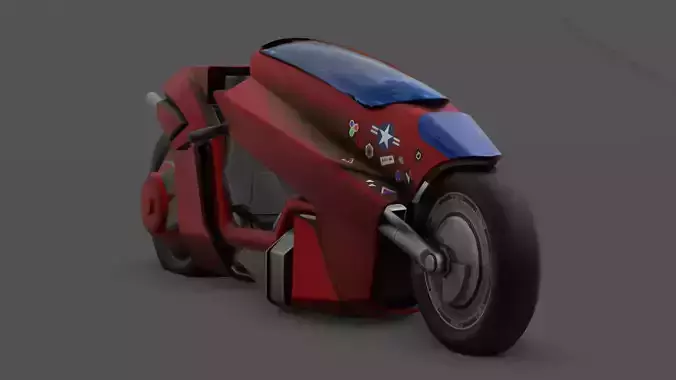 Free Akira Bike Futuristic Sci-Fi Motorcycle 3D Model Free low-poly 3D model Free Akira Bike Futuristic Sci-Fi Motorcycle 3D Model Free low-poly 3D model