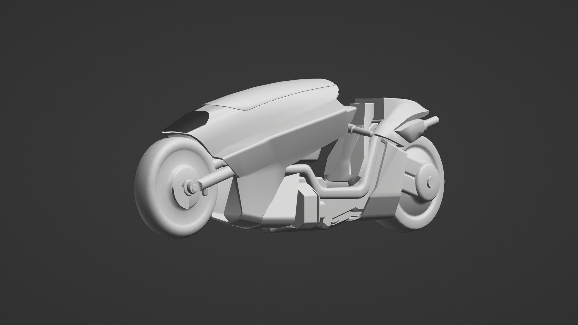 Free Akira Bike Futuristic Sci-Fi Motorcycle 3D Model Free low-poly 3D model_17