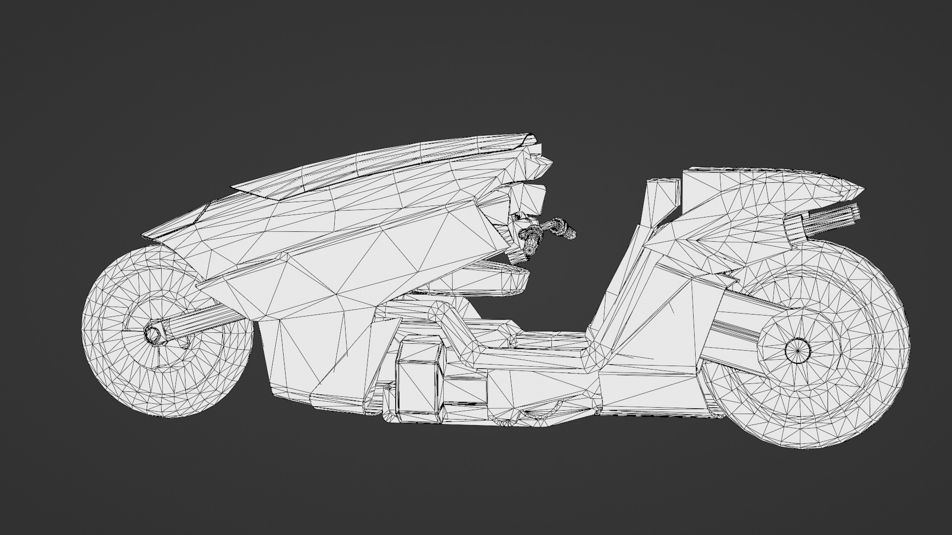 Free Akira Bike Futuristic Sci-Fi Motorcycle 3D Model Free low-poly 3D model_27