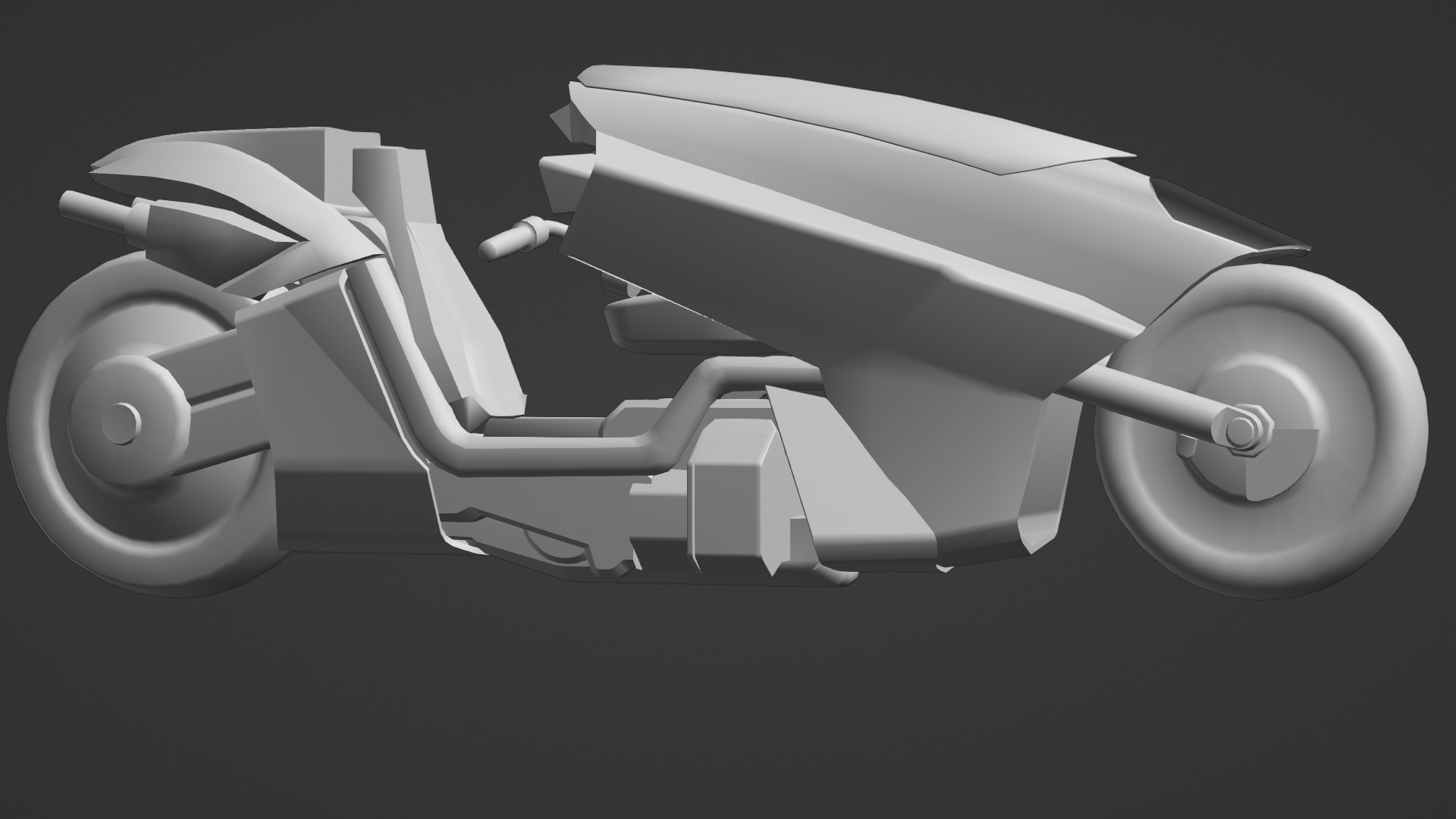 Free Akira Bike Futuristic Sci-Fi Motorcycle 3D Model Free low-poly 3D model_21