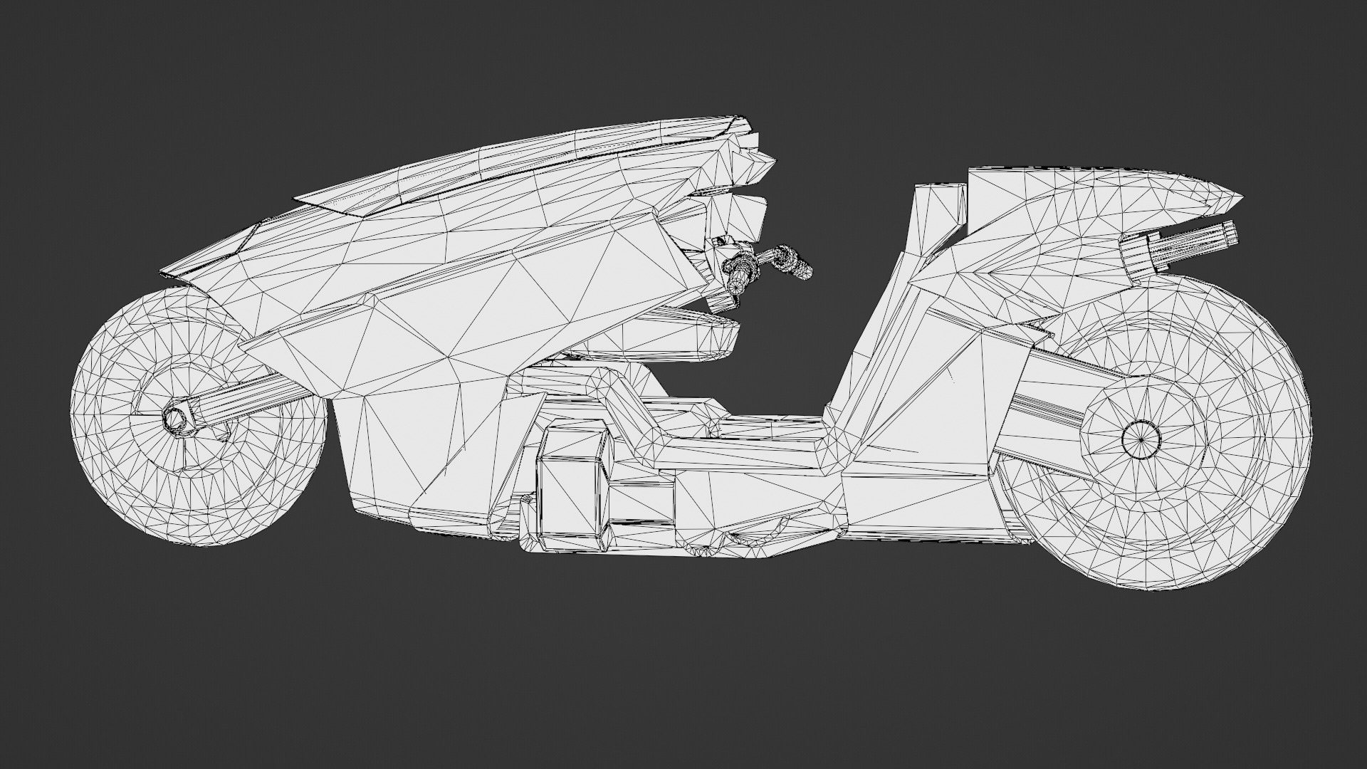Free Akira Bike Futuristic Sci-Fi Motorcycle 3D Model Free low-poly 3D model_25