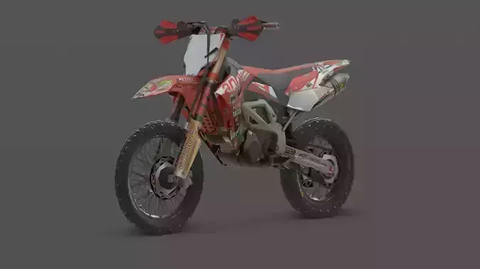 Aprilia MXV 450 Off-Road Dirt Bike 3D Model Low-poly 3D model