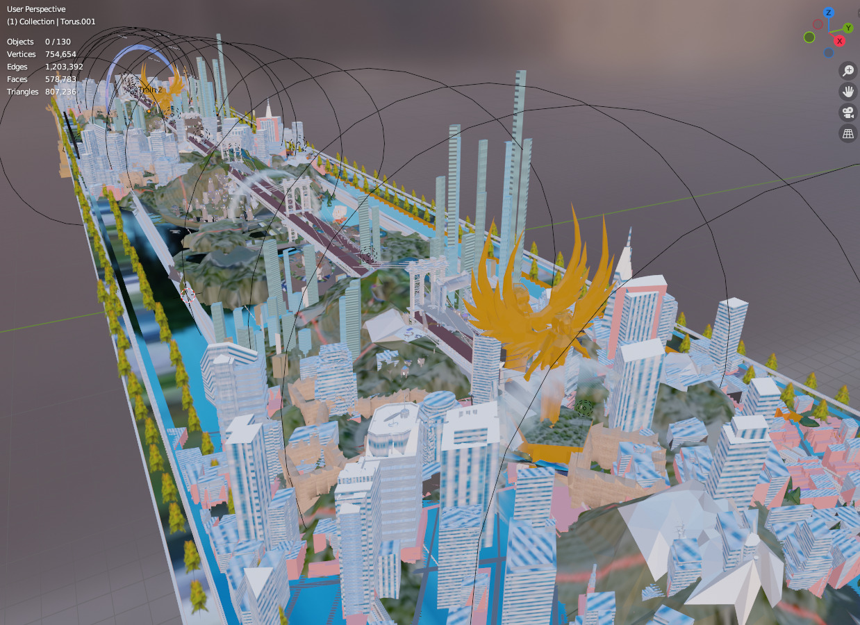 NEOM the Line - Section Low-poly 3D model_3