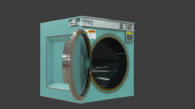 1980s Laundromat Washing Machine Low-poly 3D model
