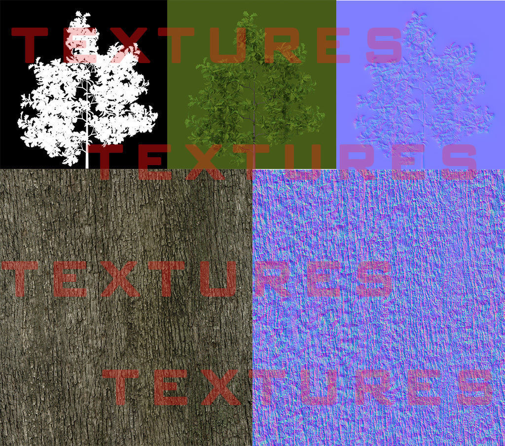 Tree LOW POLY juniper Low-poly 3D model_5