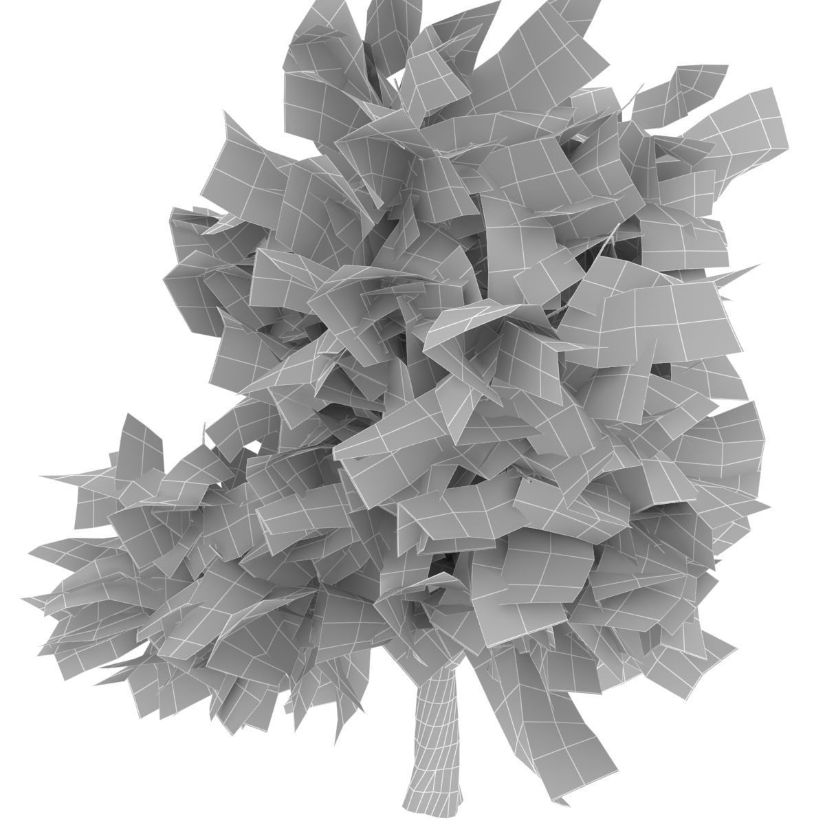 Tree LOW POLY juniper Low-poly 3D model_8