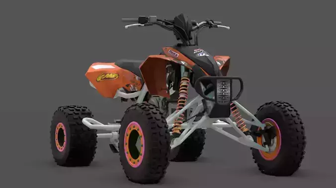  Burst 450FX  High-Speed Off-Road Bike 3D Model