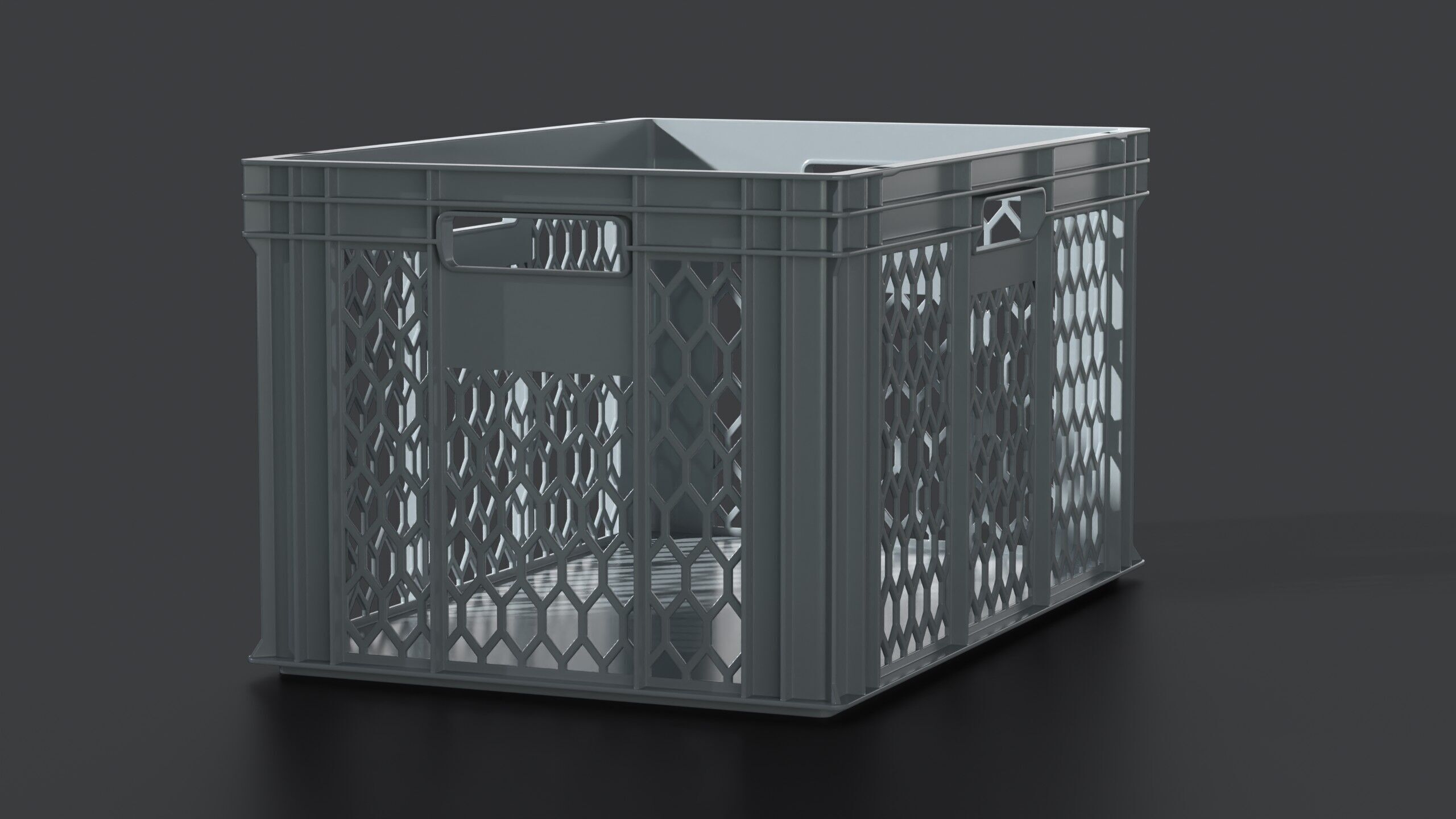 Plastic Crate 002 XL 3D model_2