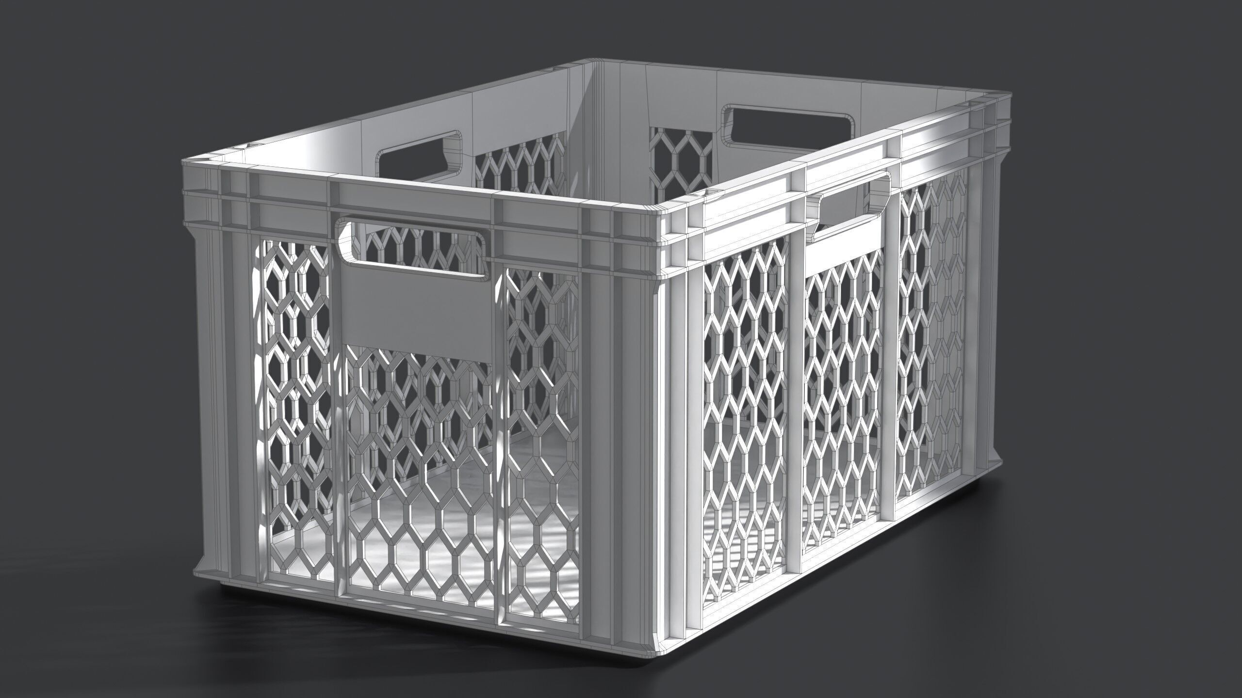 Plastic Crate 002 XL 3D model_7