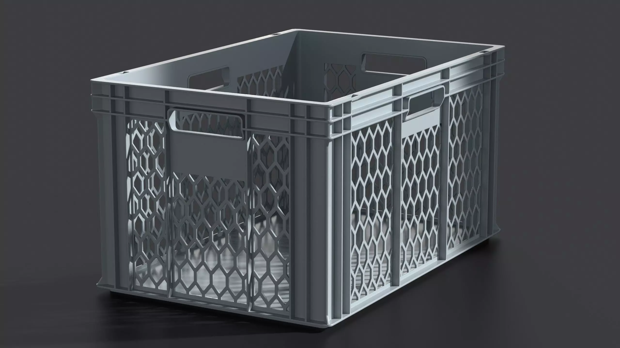 Plastic Crate 002 XL 3D model_0