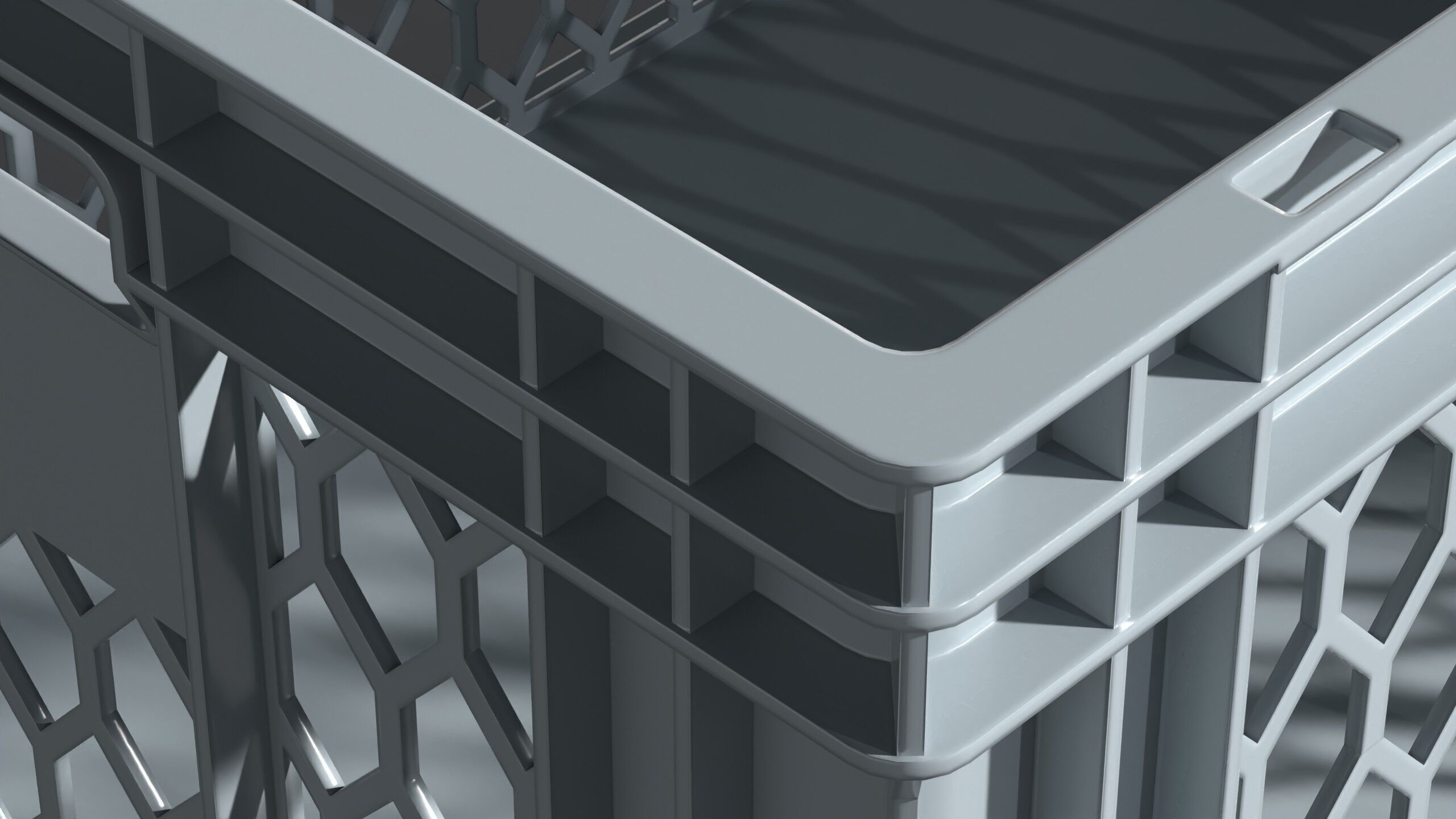 Plastic Crate 002 XL 3D model_3