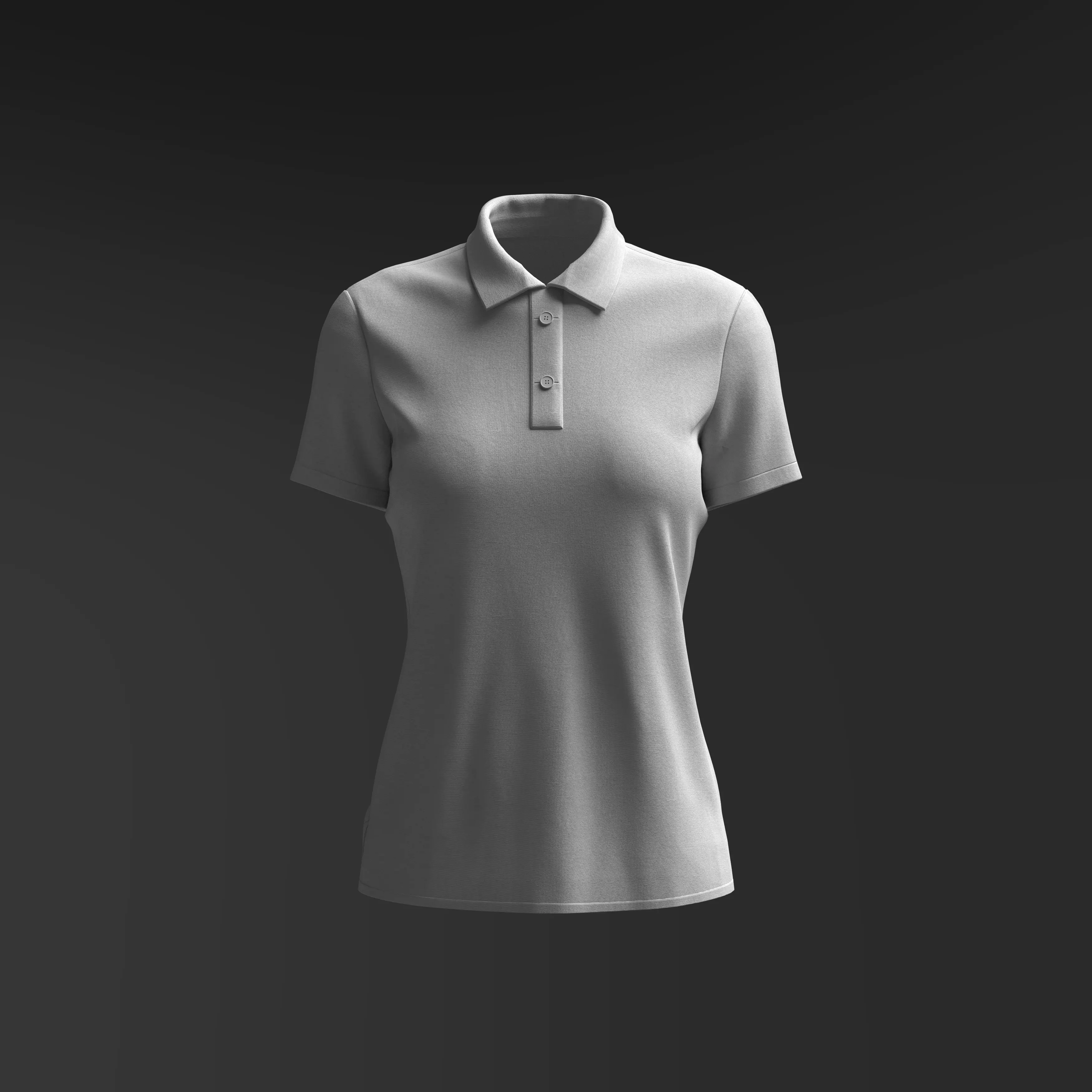 Women Polo shirt Clo3d 3D model