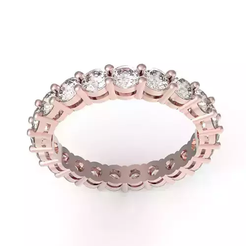 Shared Prong Diamond Eternity Ring 3D Model