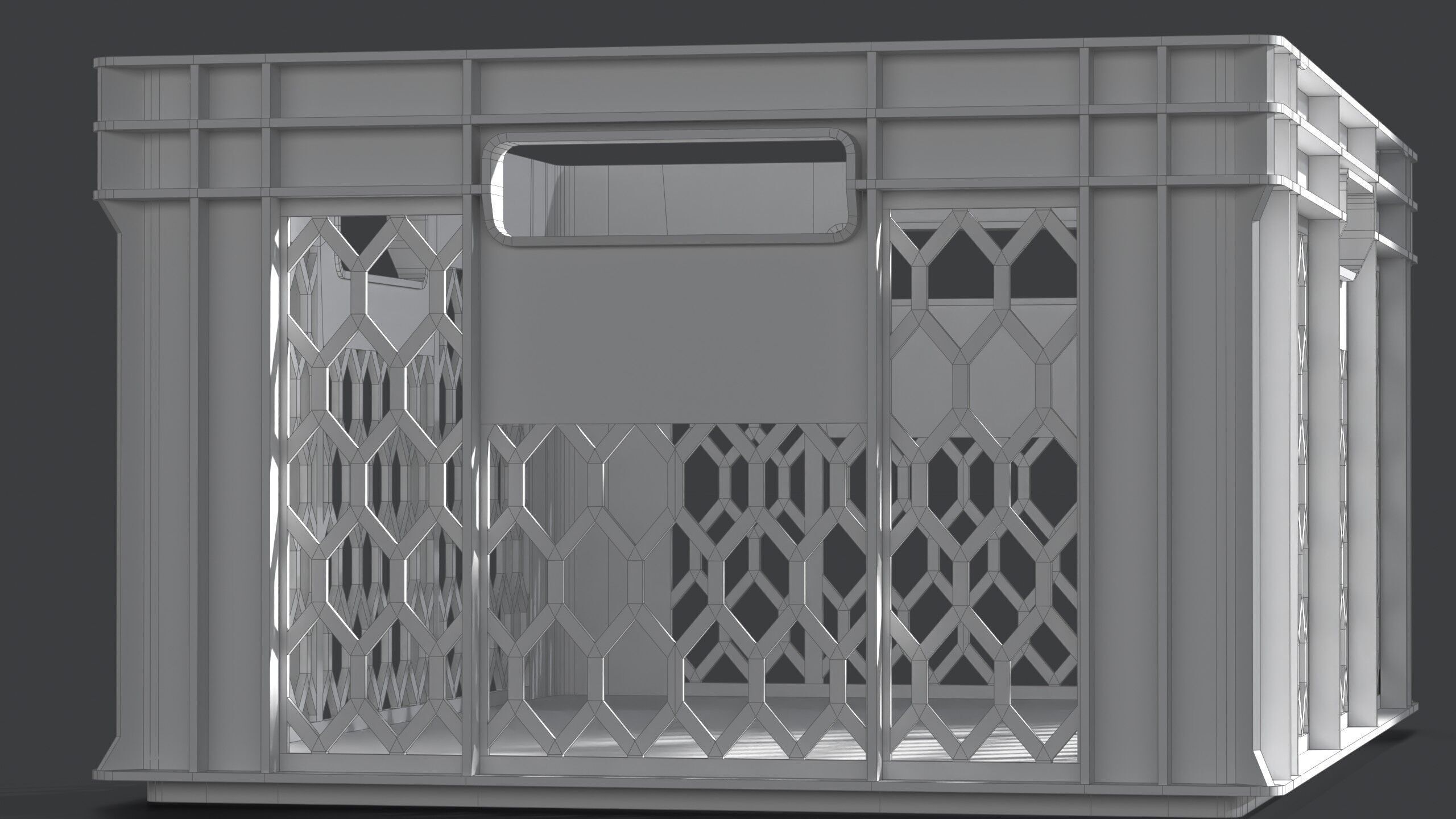 Plastic Crate 002 L 3D model_6