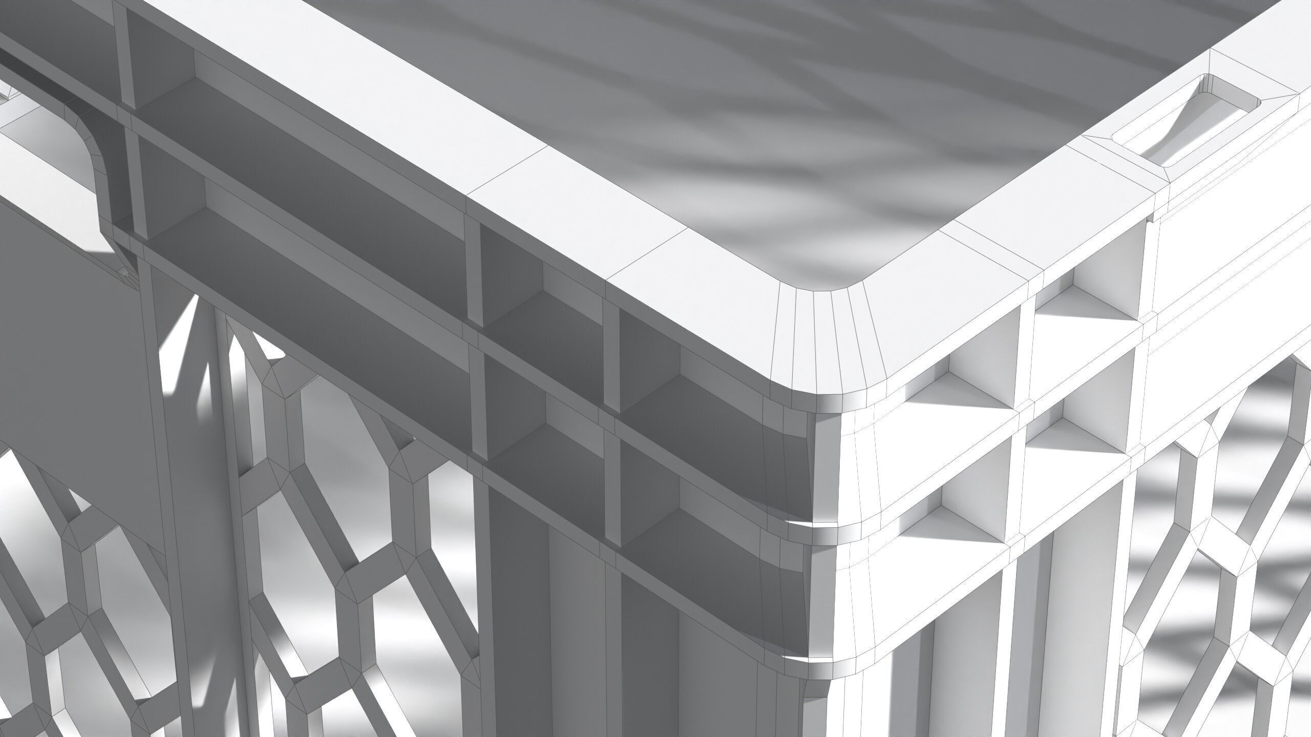 Plastic Crate 002 L 3D model_4