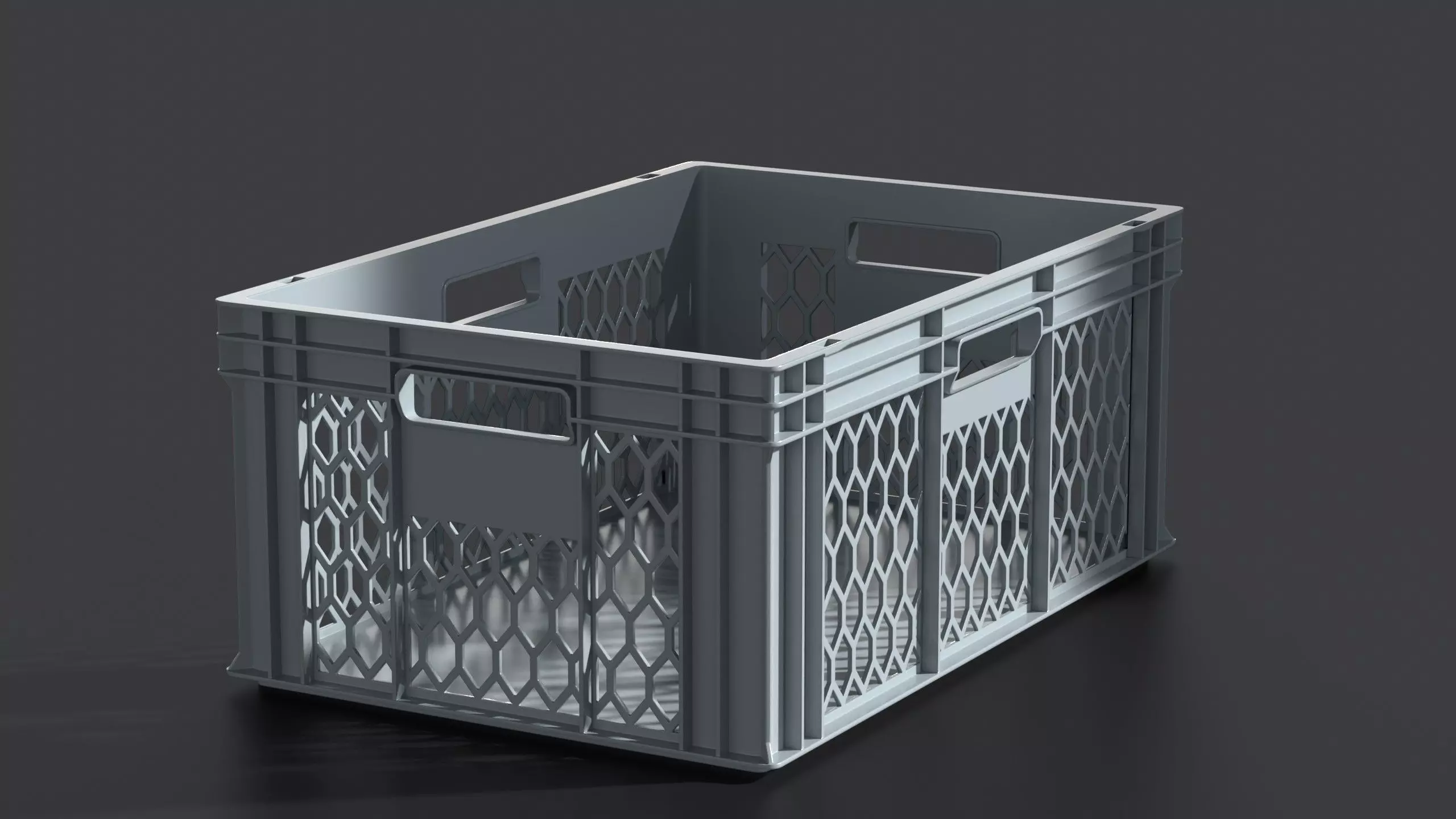 Plastic Crate 002 L 3D model_0