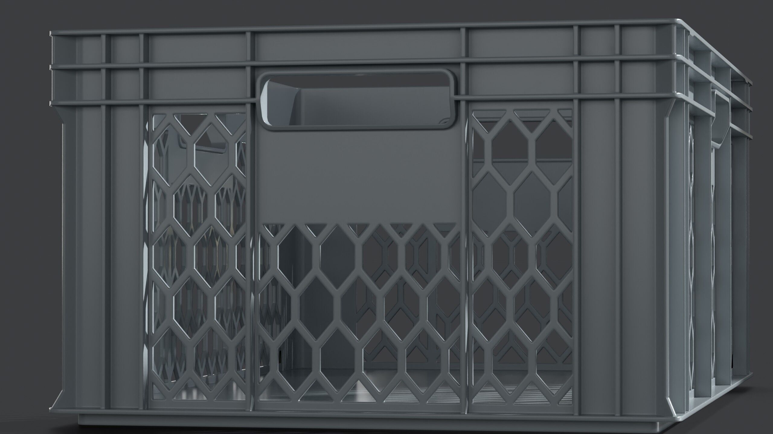 Plastic Crate 002 L 3D model_5