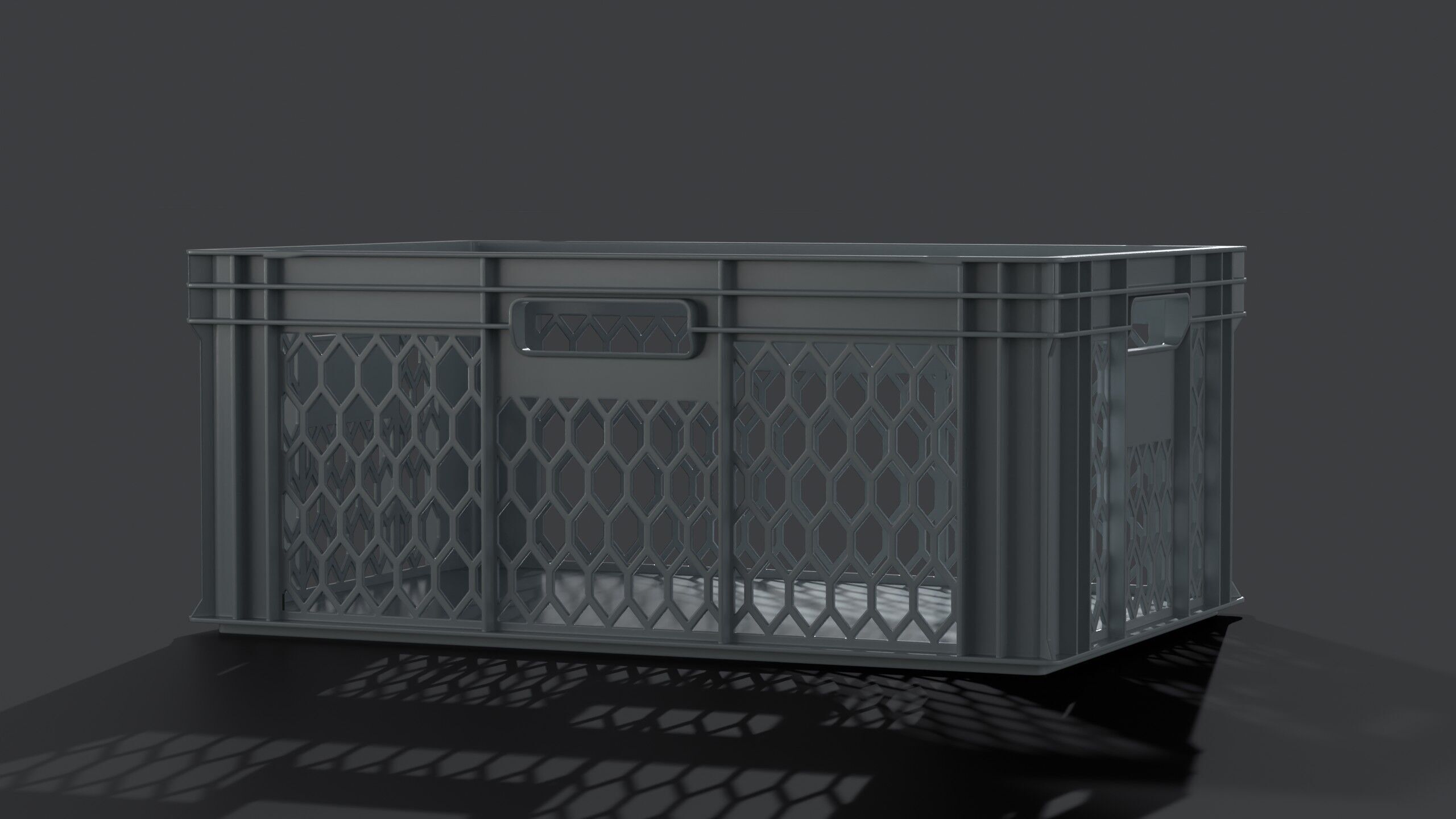 Plastic Crate 002 L 3D model_1