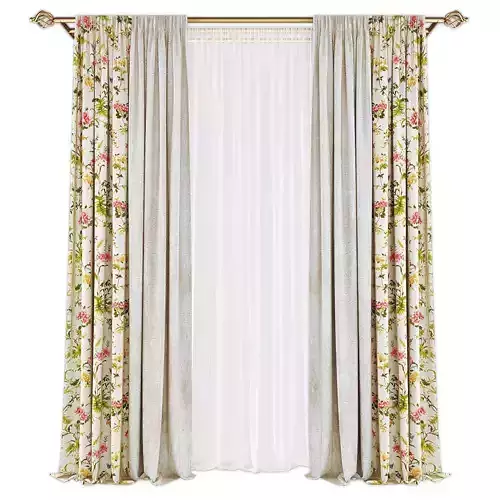 Curtains632 Low-poly 3D model