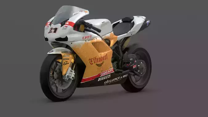 Ducati 1098R 2012 High-Detail Racing Bike 3D Model