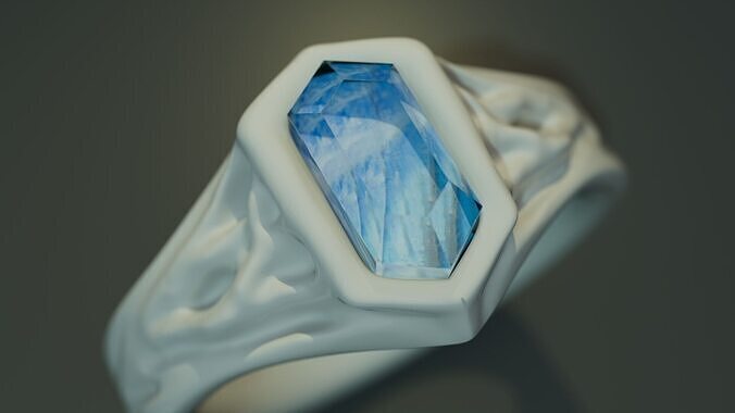 Ceramic ring2-jewellery 3D model