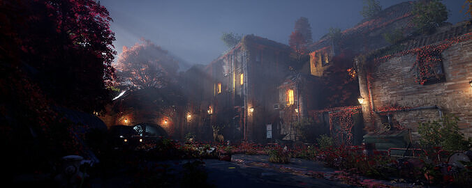 Abandoned City Night Lighting  3D model 4