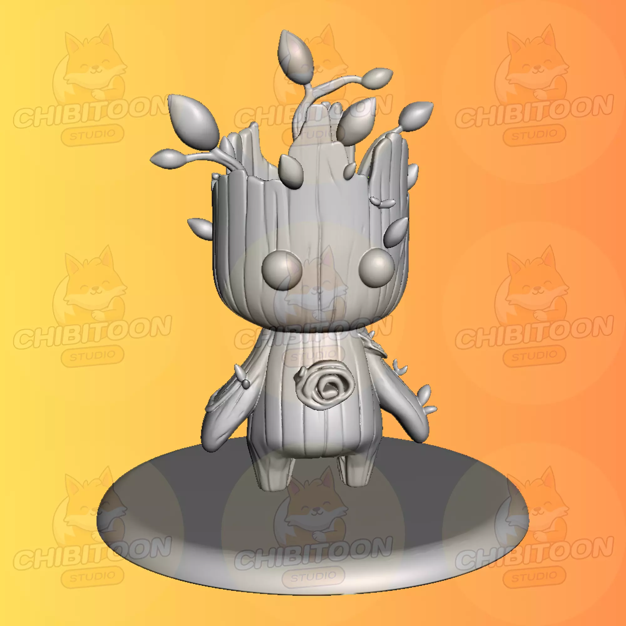 Sprigloo The Forest Guardian Chibi Kawaii 3D print model_0