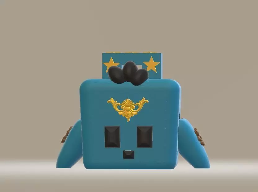 box  carton character 3D print model_0