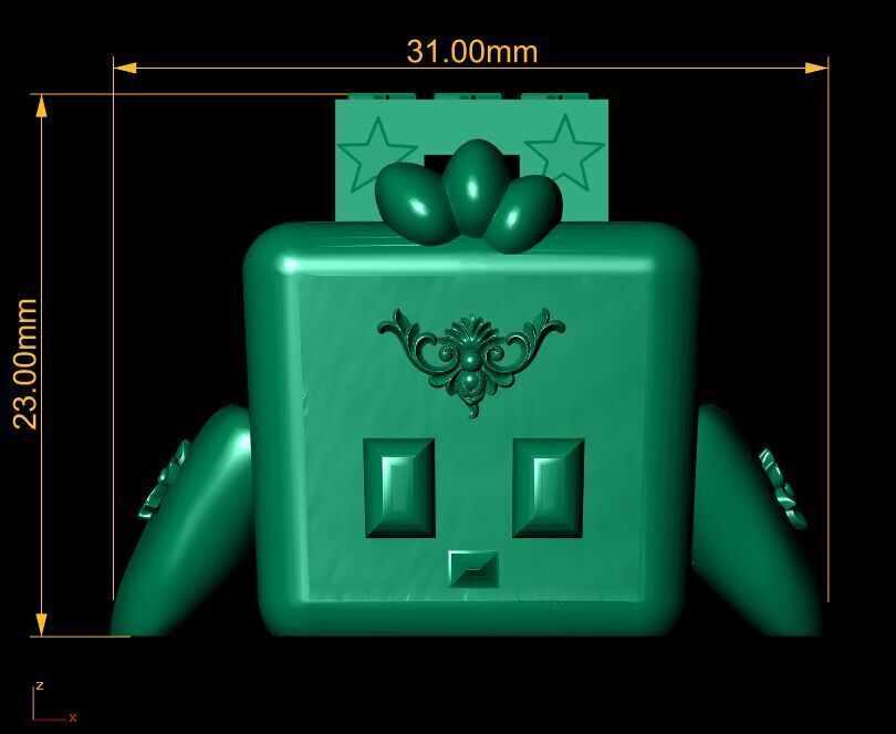 box  carton character 3D print model_1