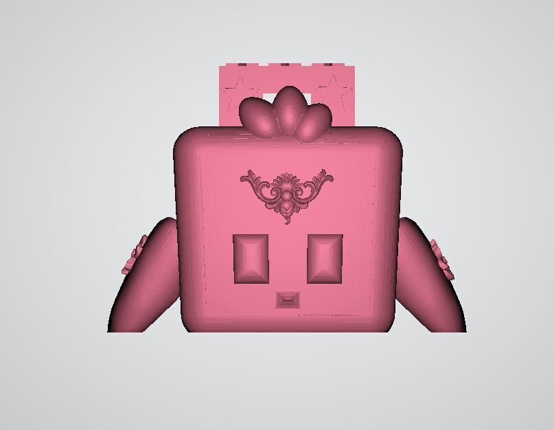 box  carton character 3D print model_2