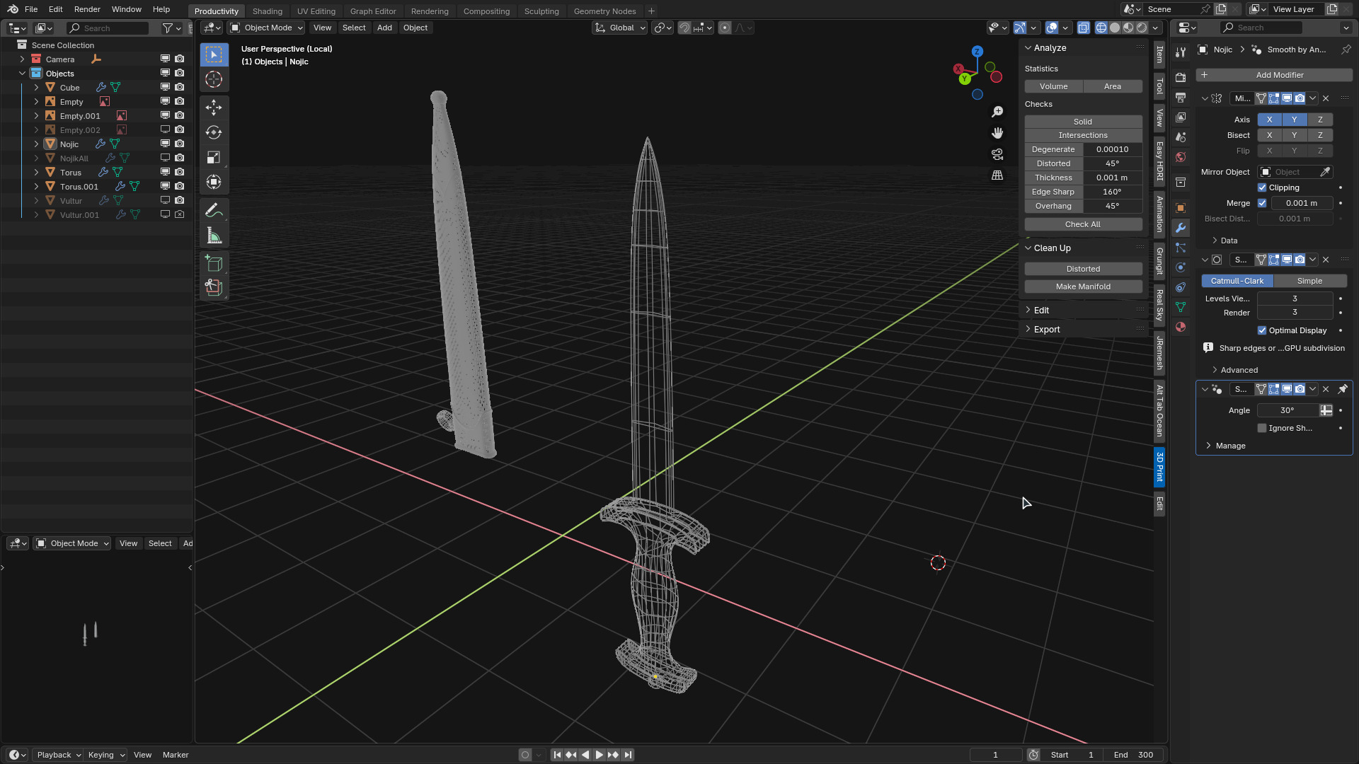 Knife 3D model_3