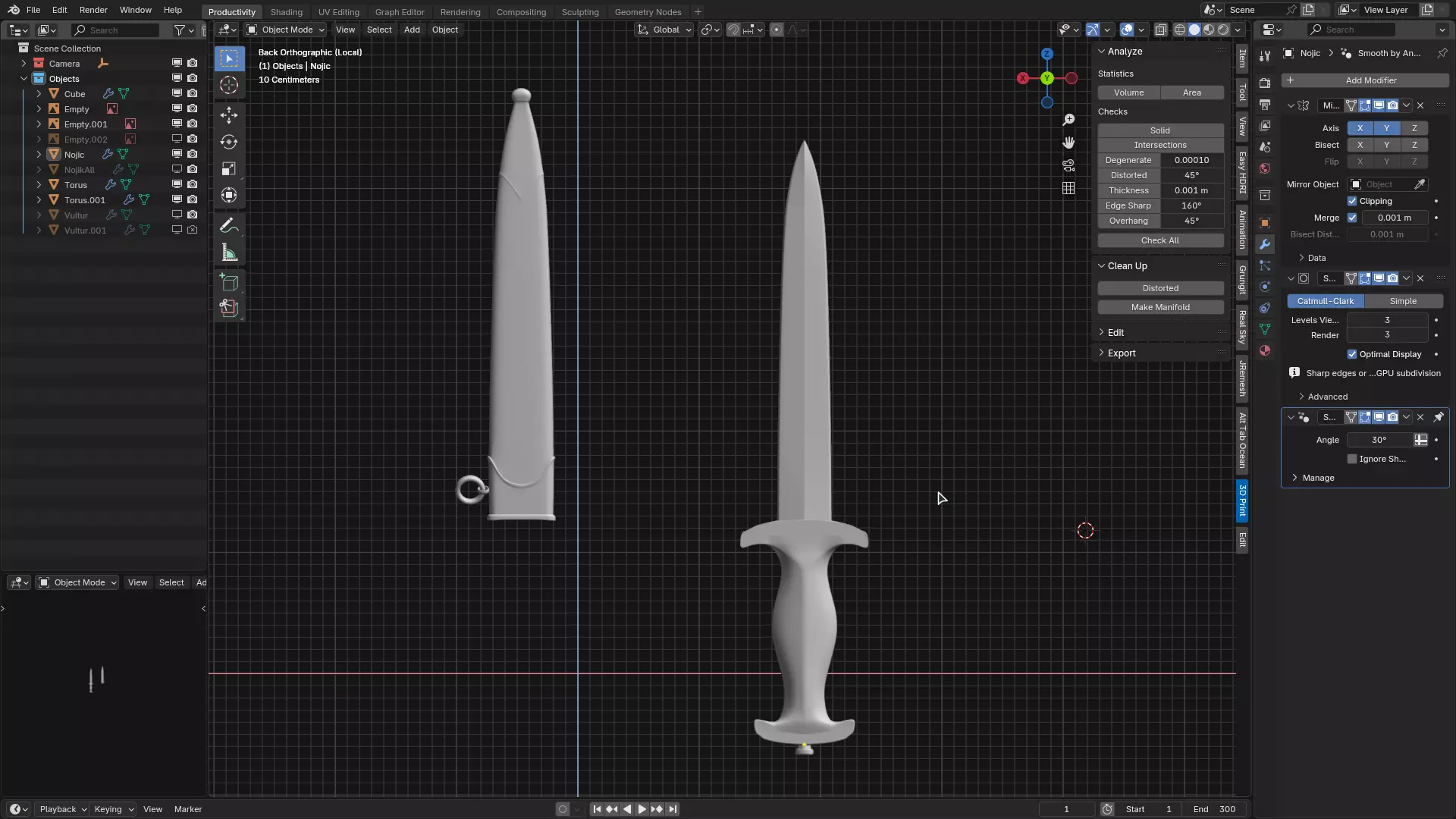 Knife 3D model_0
