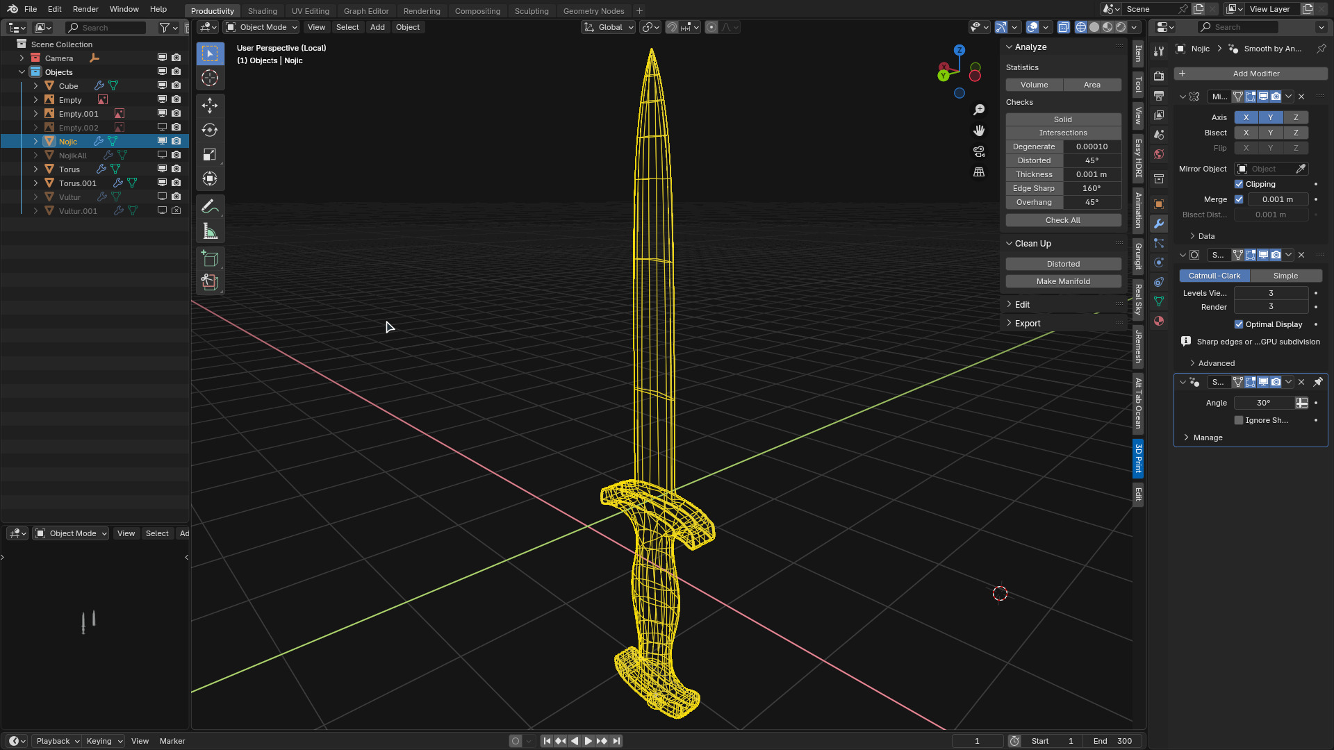 Knife 3D model_1