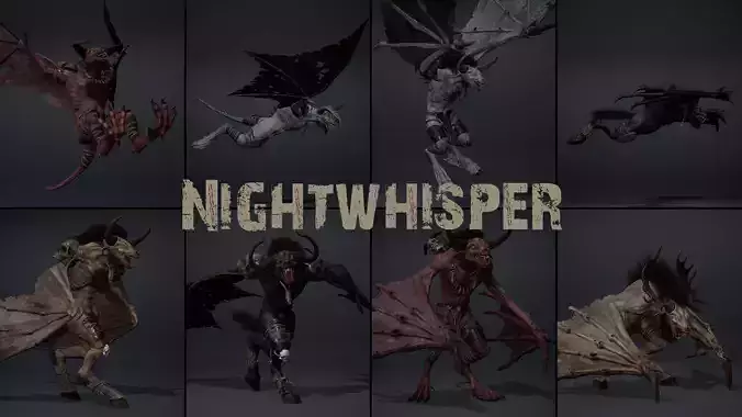 Nightwhisper Low-poly 3D model