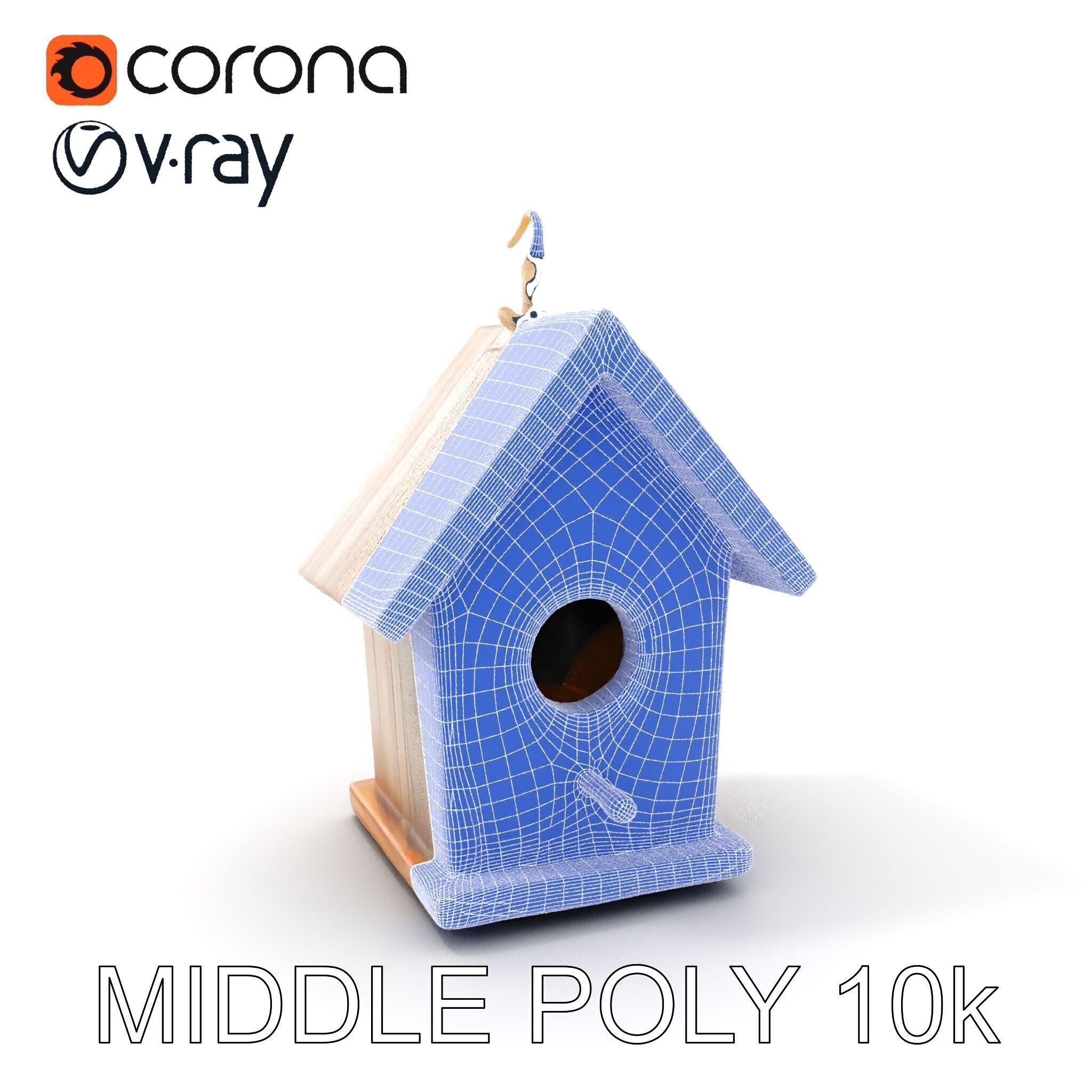 Wooden Birdhouse D Model Pack Low-poly 3D model_27