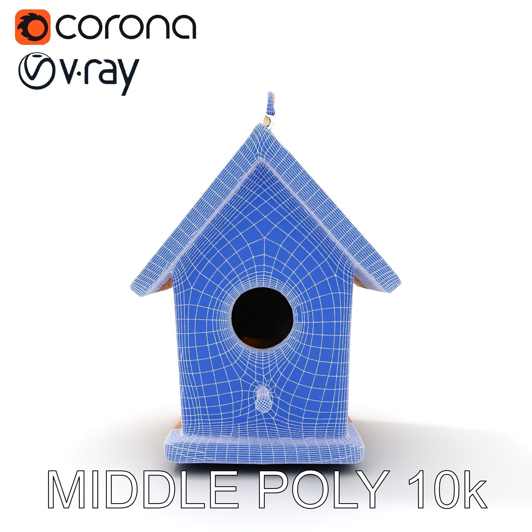 Wooden Birdhouse D Model Pack Low-poly 3D model_25