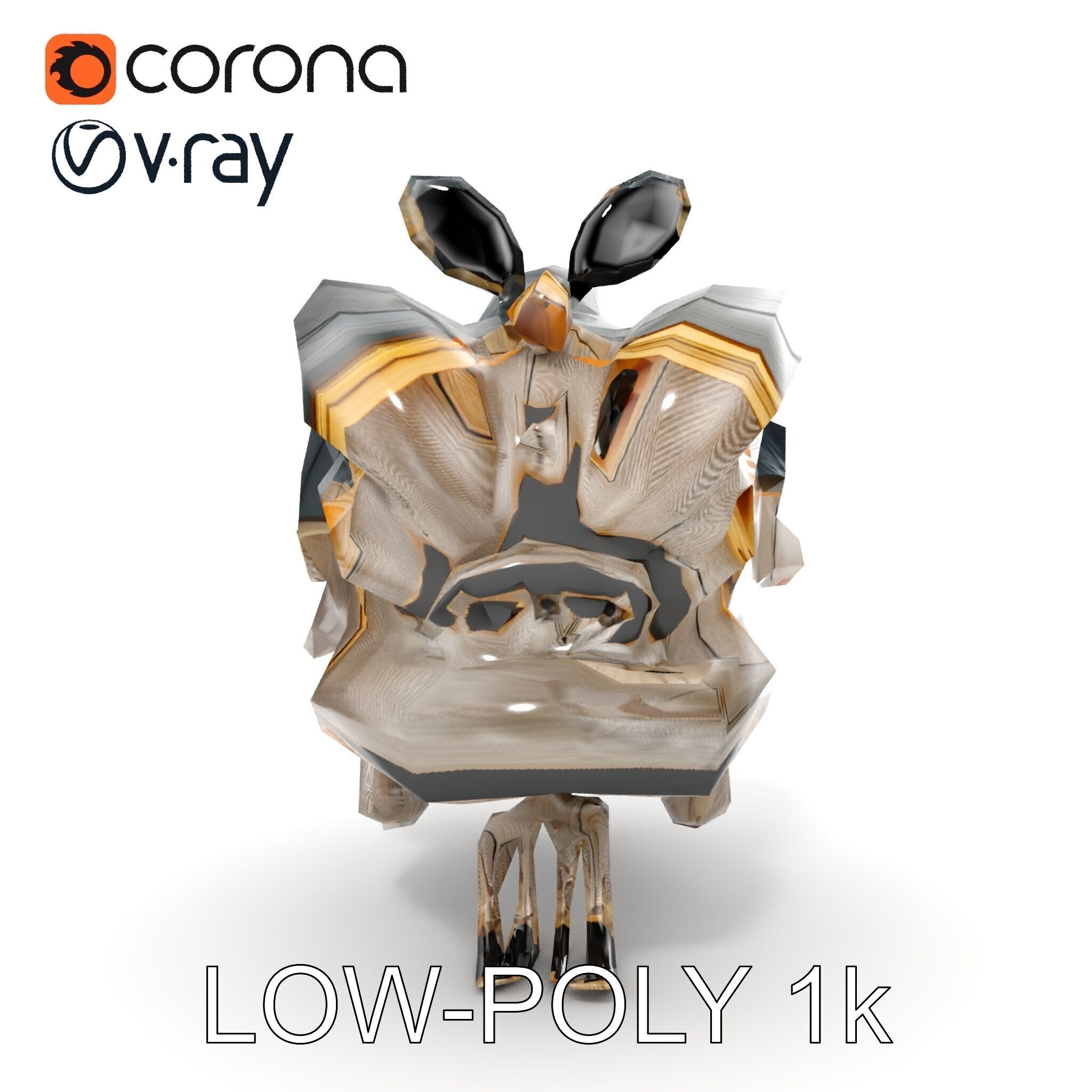 Wooden Birdhouse Model Pack Low-poly 3D model_23