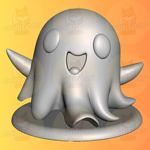 BooBoo The Friendly Little Ghost Chibi Kawaii 3D print model