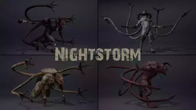 Nightstorm Low-poly 3D model