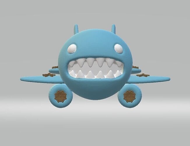cartoon airplane 3D print model