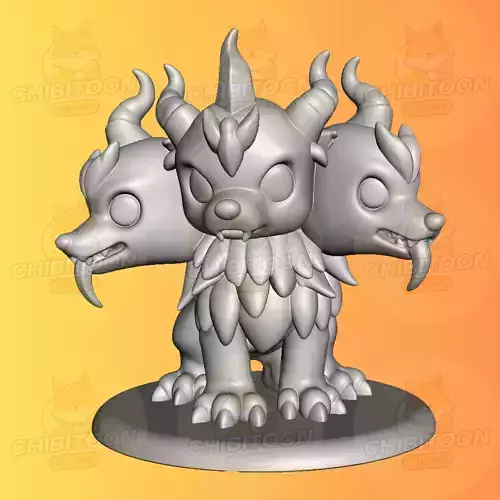 Cerby The Adorable Three-Headed Pup of Legends Chibi Kawaii