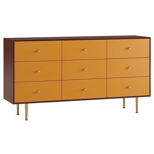 Litfad - Simple Manufactured Wood Double Dresser 3D model
