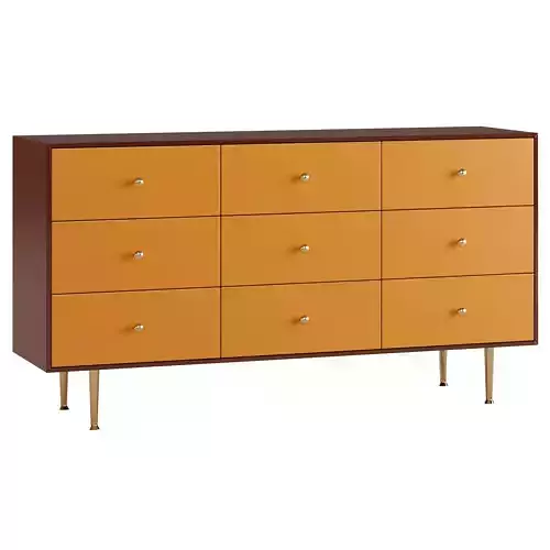 Litfad - Simple Manufactured Wood Double Dresser